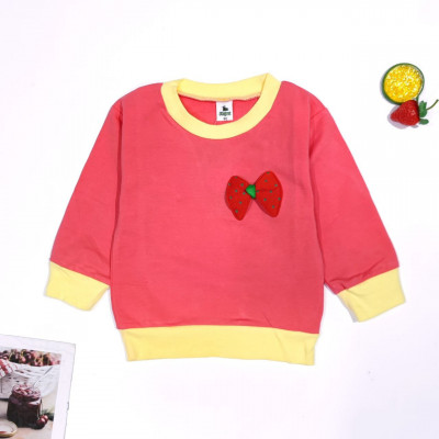 sweater cheerfull color red tape - sweater anak perempuan (ONLY 4PCS)